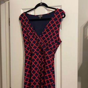 Patterned Wrap Dress - Like New!